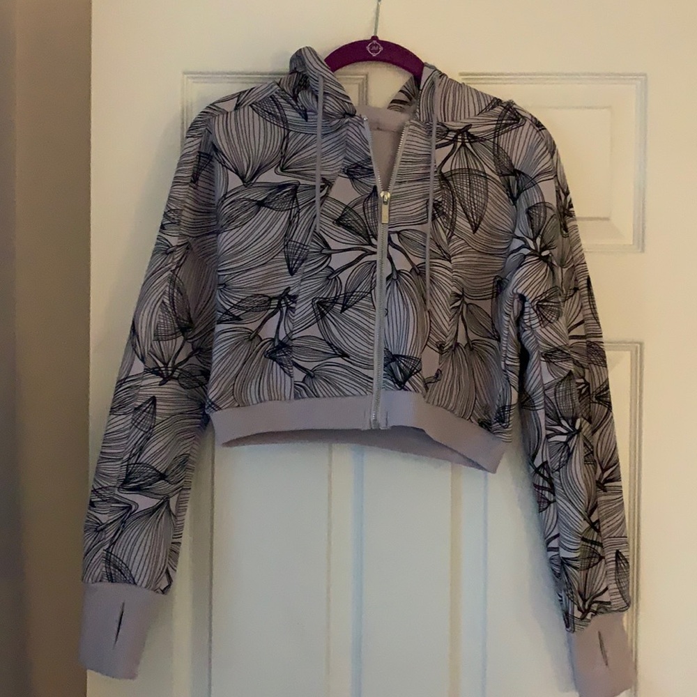 Buffbunny Collection cropped zip up hoodie lavender